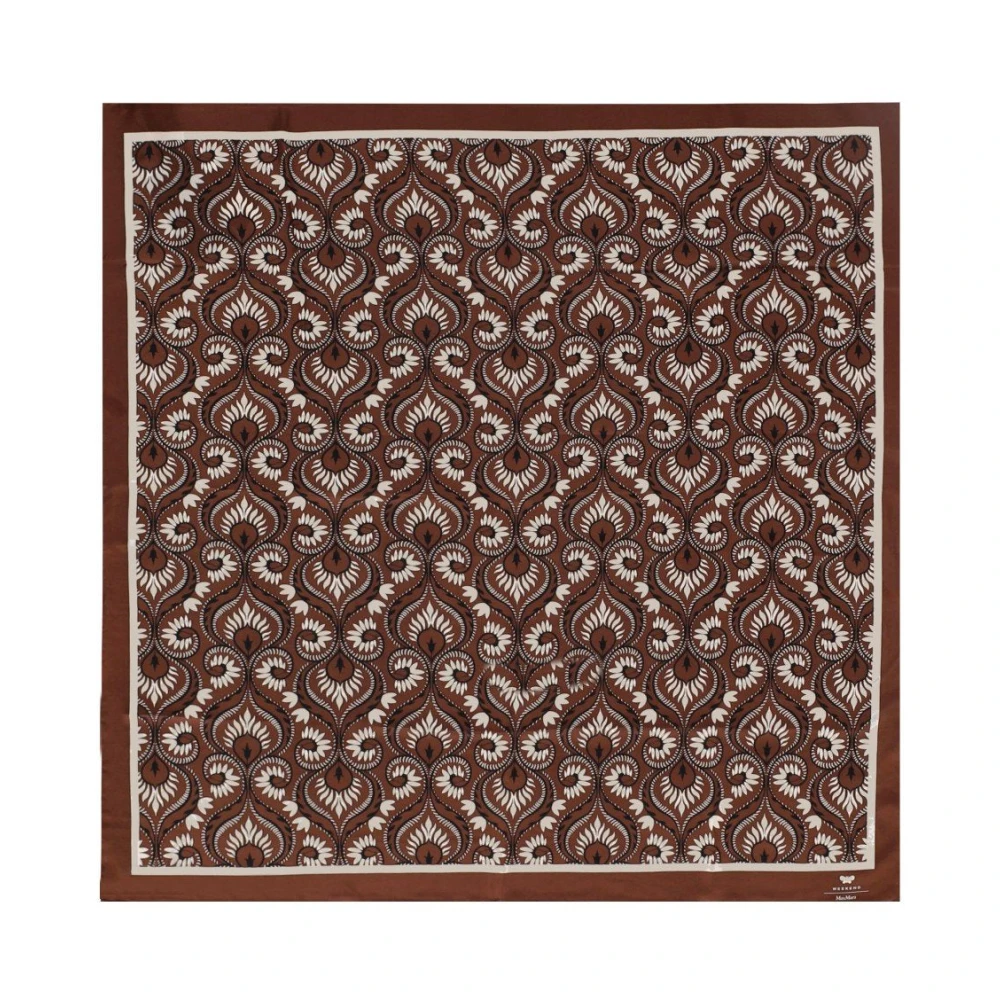 Weekend Max Mara Women's Brown Silk Scarves, One Size, Onesto Foulard Scarf