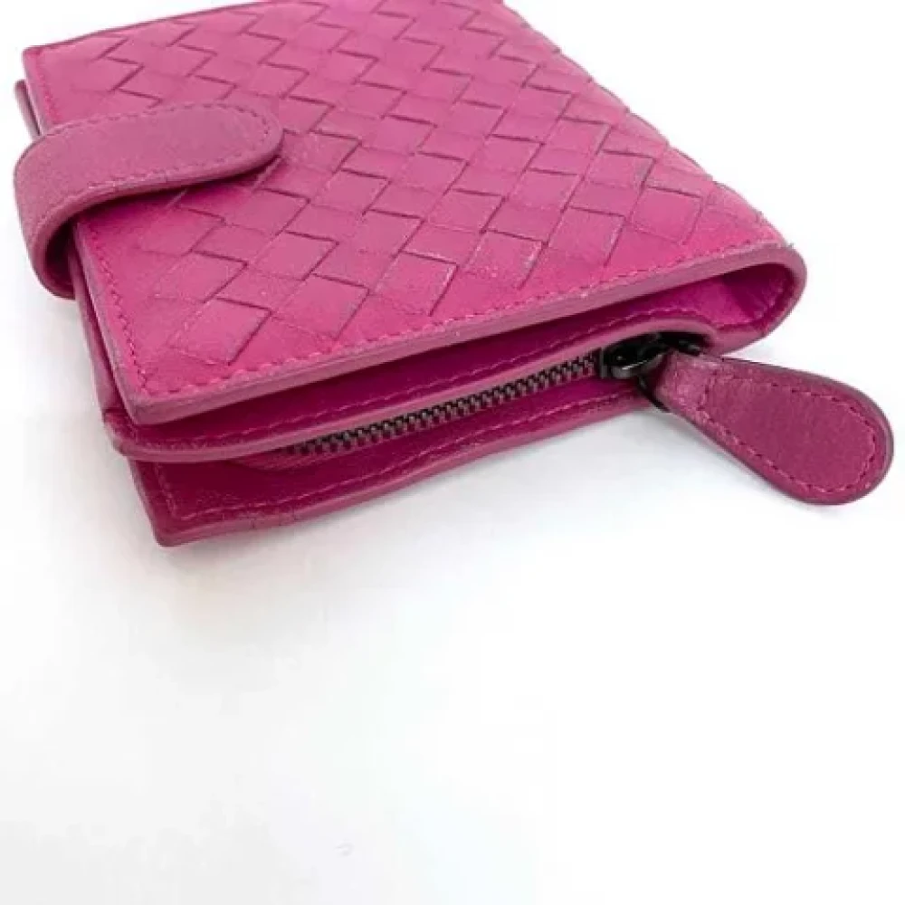 Bottega Veneta Vintage Pre-owned Leather wallets Pink Dames
