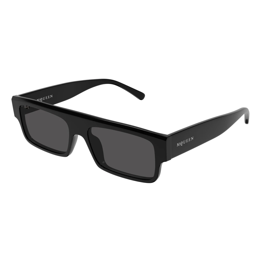 Alexander Mcqueen Rectangle Sunglasses - Male - Sunglasses - Black - 55 Mm - Accessories