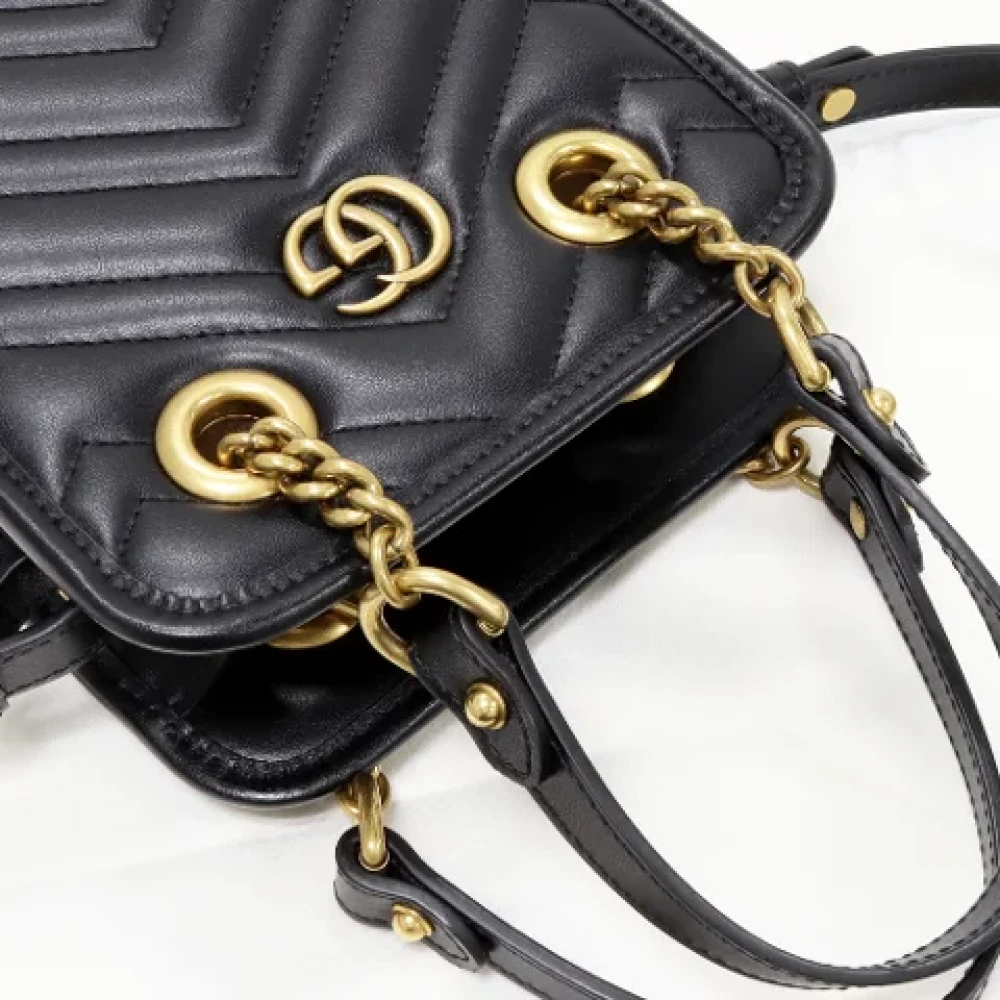 Gucci Vintage Pre-owned Leather gucci-bags Black Dames