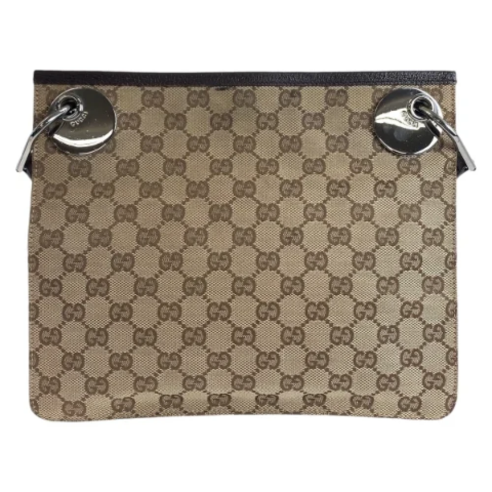 Gucci Vintage Pre-owned Canvas crossbody-bags Brown Dames