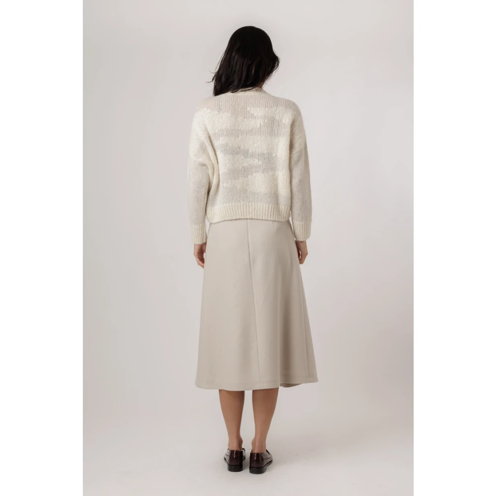 PESERICO Alpaca Wolmix Lurex Trui Beige Dames