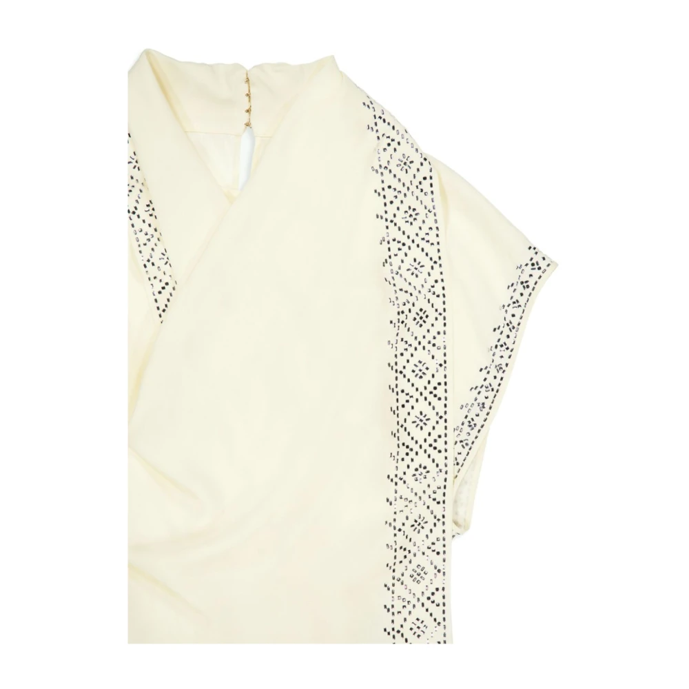 Paco Rabanne Stijlvolle Blouse Top voor Vrouwen Beige Dames