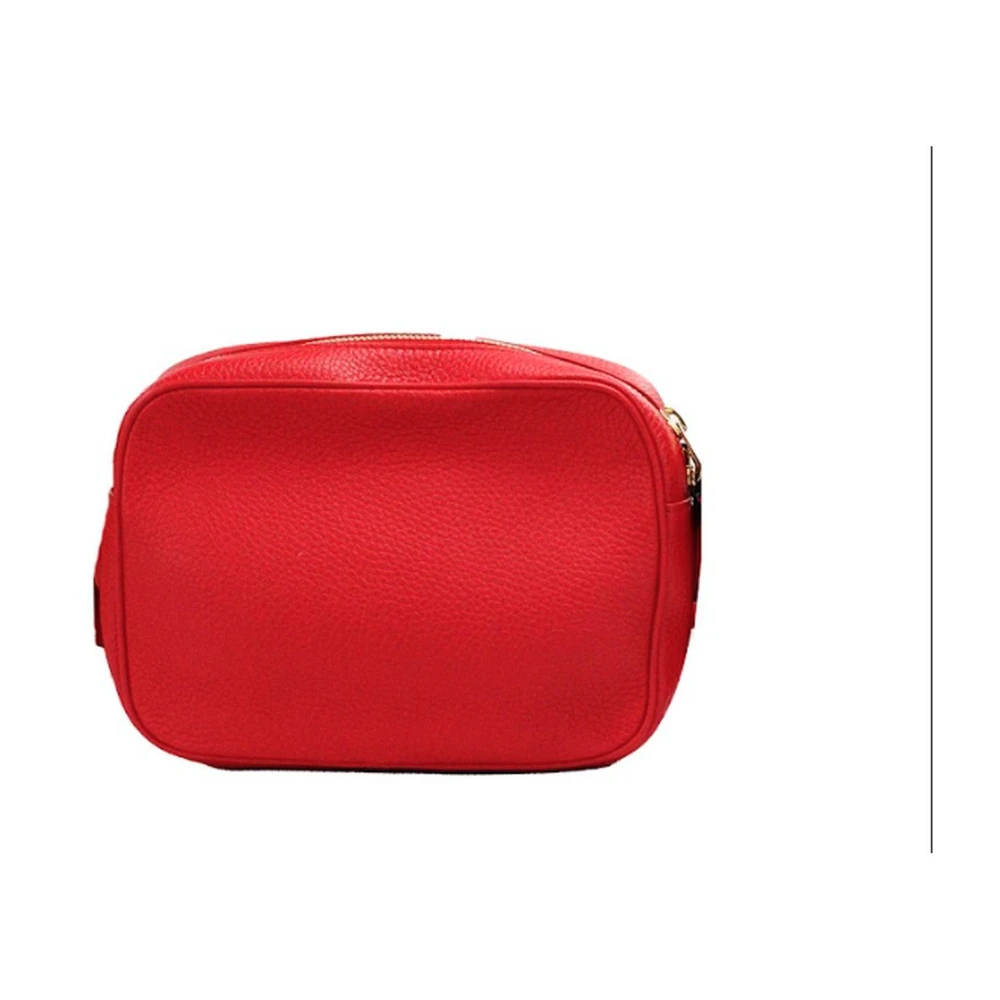 Burberry Rode Leren Camera Crossbody Tas Red Dames