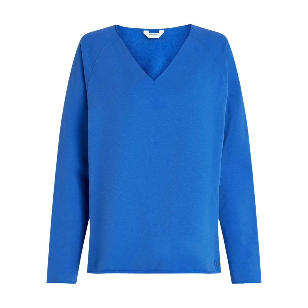Penn&Ink N.Y Bleecker Sweater Print Pullover Blue Dames