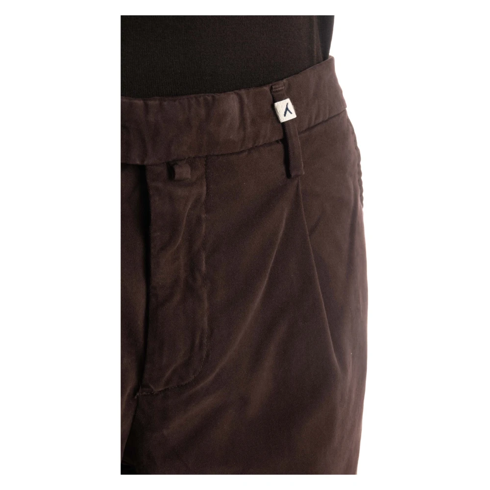 Myths Bruine Chino Broek Rits Knoop Brown Heren