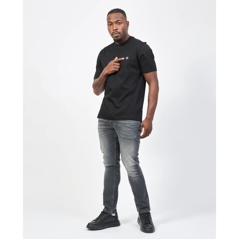 Hugo Boss Zwart T-shirt met Double B monogram Black Heren