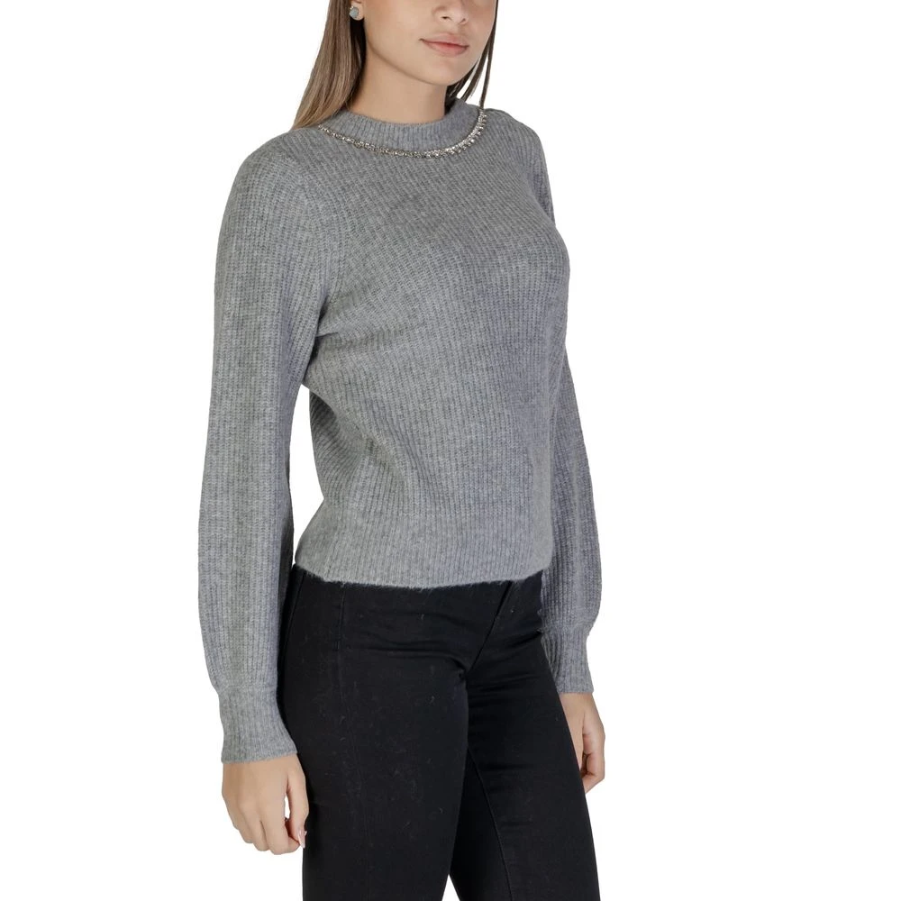 Only Grijze Gebreide Trui Herfst Winter Collectie Gray Dames