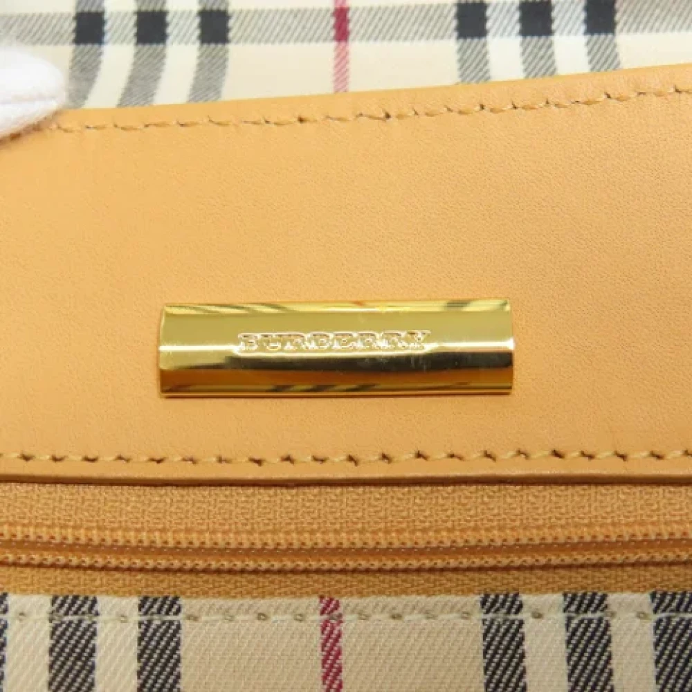 Burberry Vintage Pre-owned Leather shoulder-bags Beige Dames