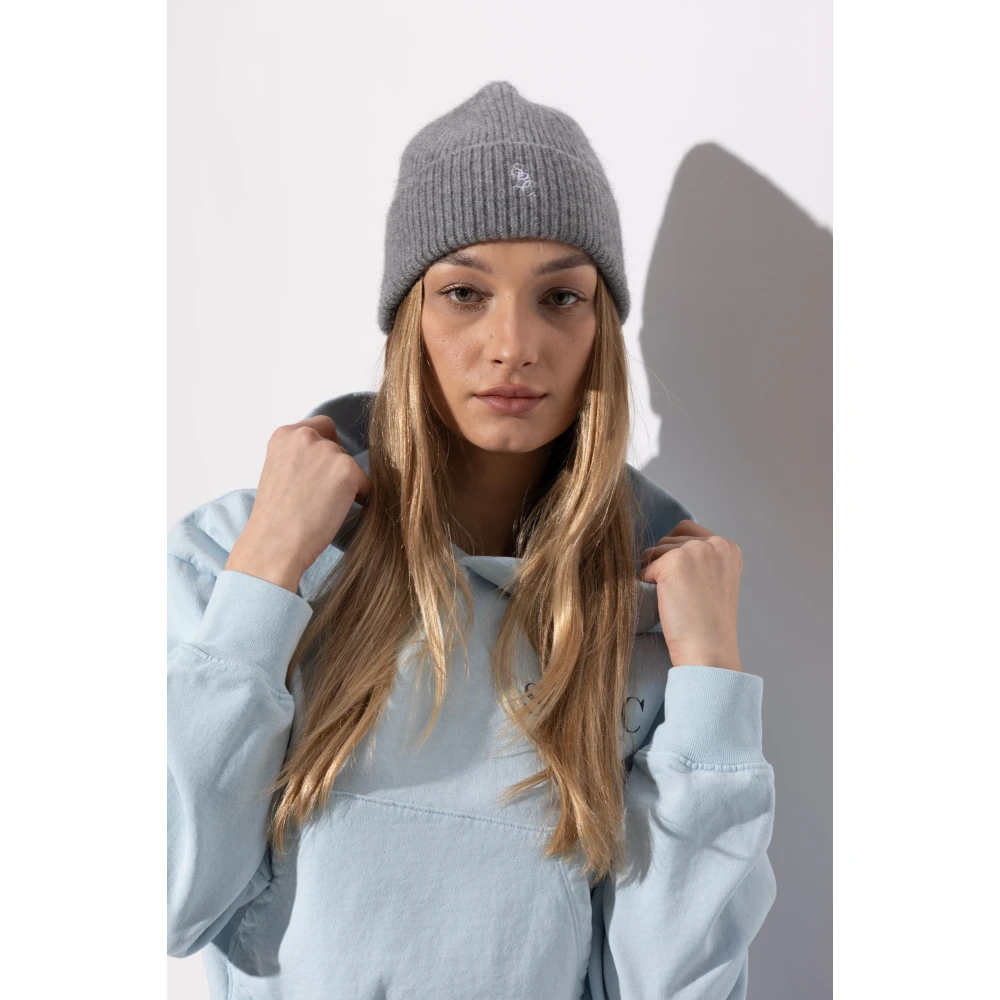 Sporty & Rich Wollen muts Gray Unisex