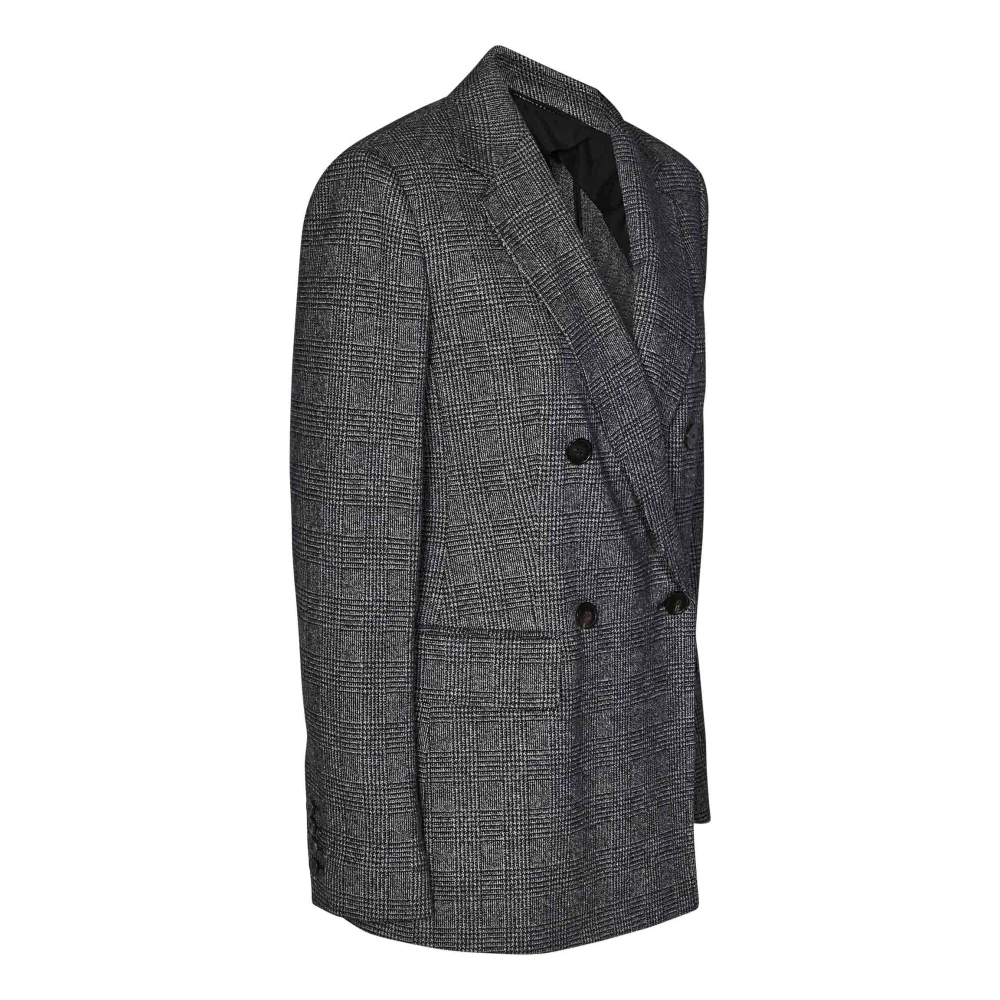 Max Mara Grijze Glen Plaid Blazer Buitenkleding Gray Dames