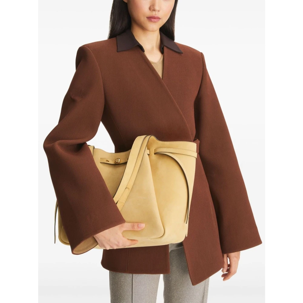 TORY BURCH Romy Nubuck Tote Tas Beige Dames