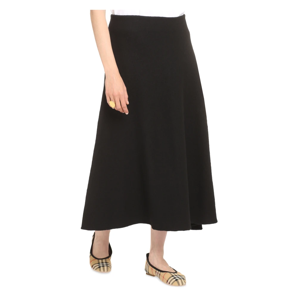 Jil Sander Asymmetrische wollen rok Black Dames