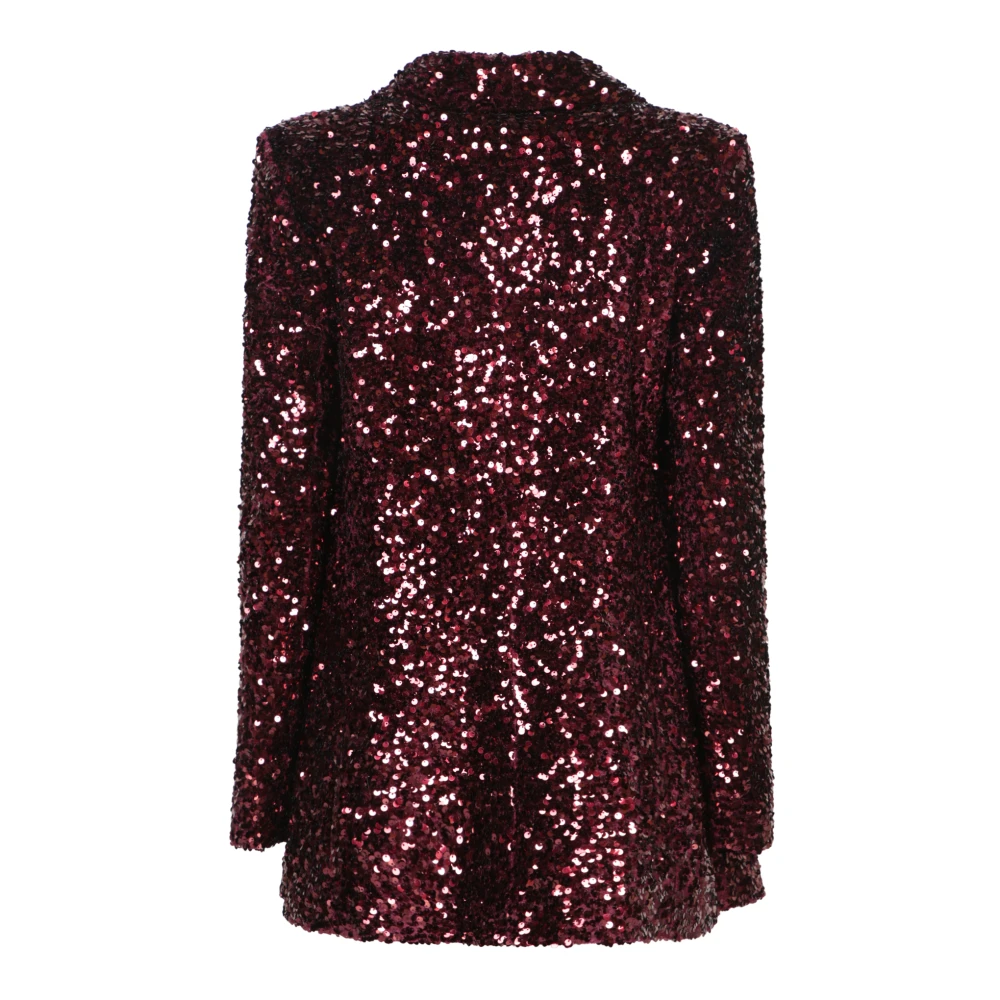 Blanca Vita Paillet Bordeaux Jas Aw24 Brown Dames