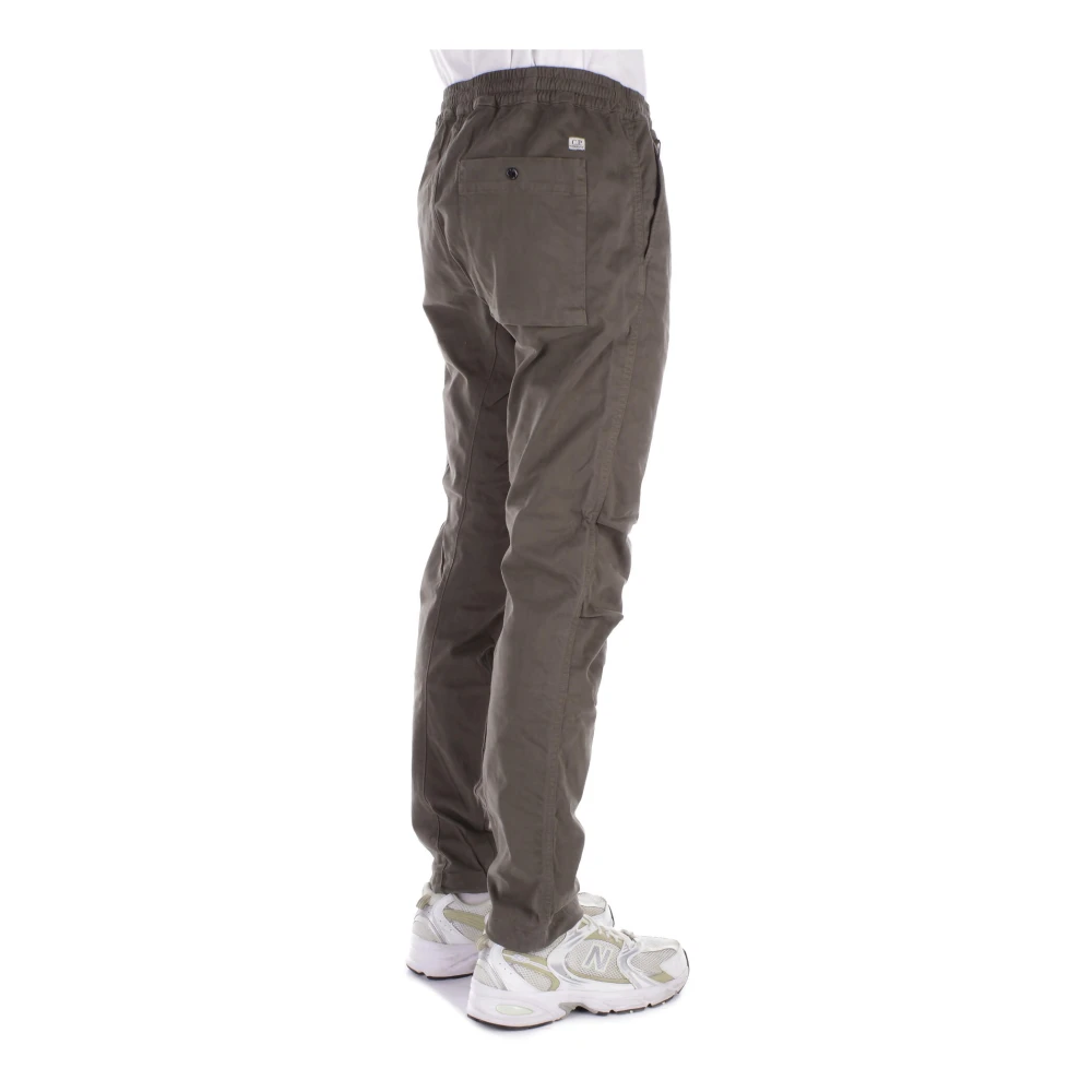C.P. Company Groene Logo Broek met Zakken Gray Heren