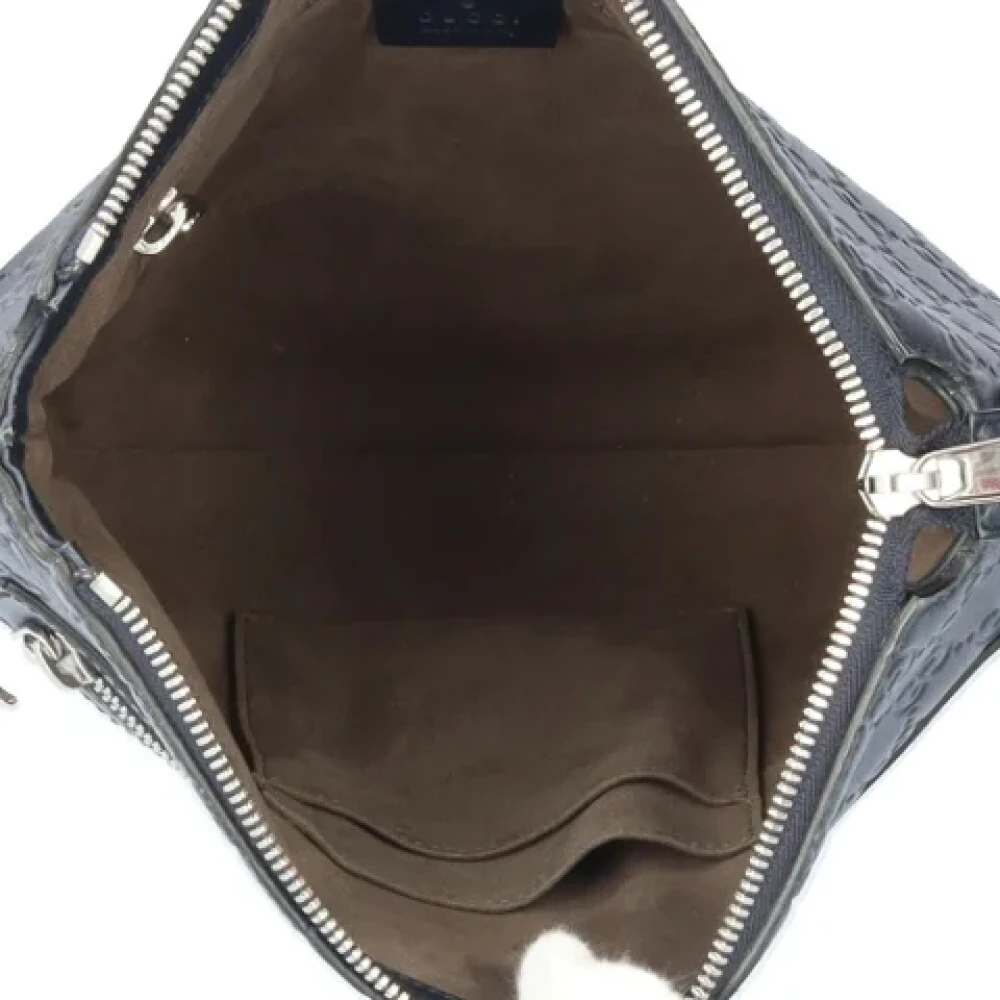 Gucci Vintage Pre-owned Leather shoulder-bags Blue Dames