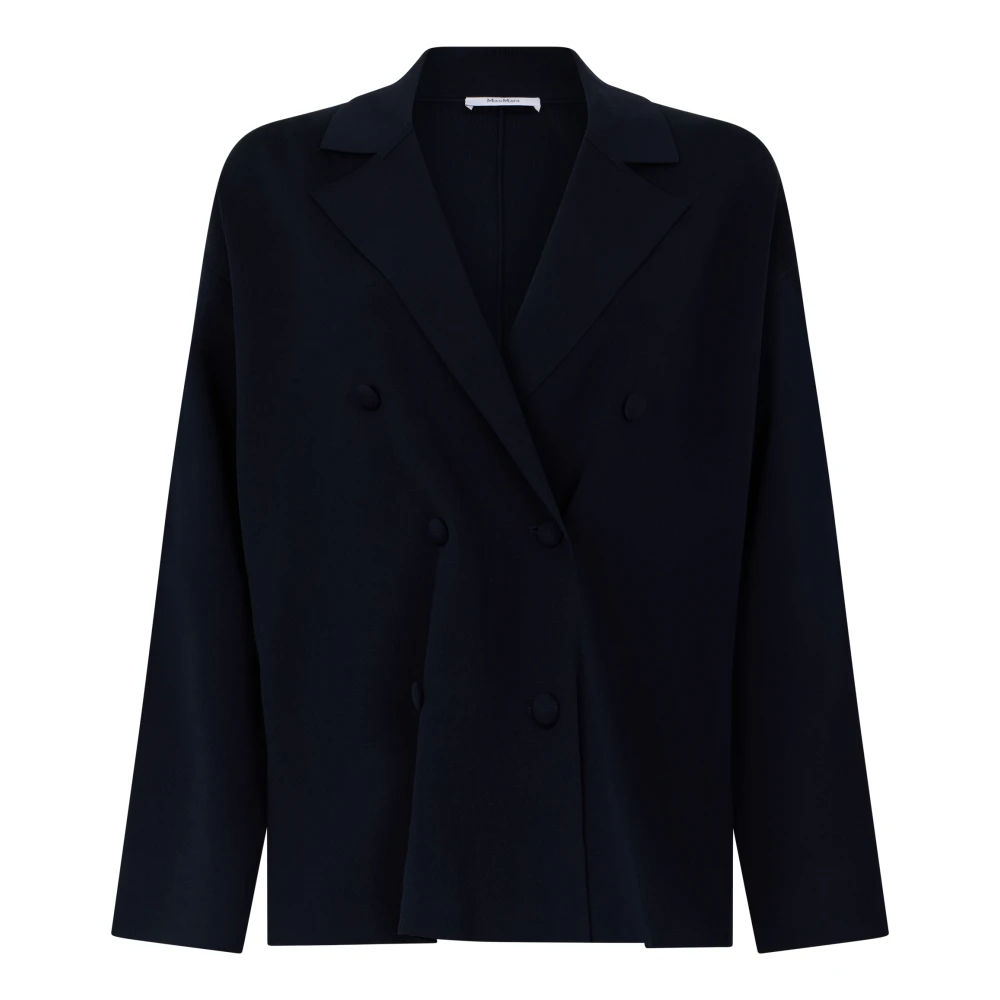Max Mara Women's Black Blazers, Xs, Double-Breasted Jacket