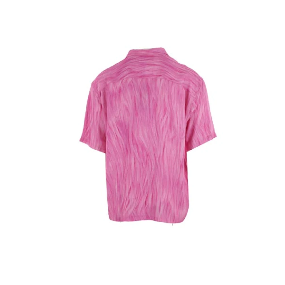Stüssy Roze Fur Print Viscose Shirt Pink Heren