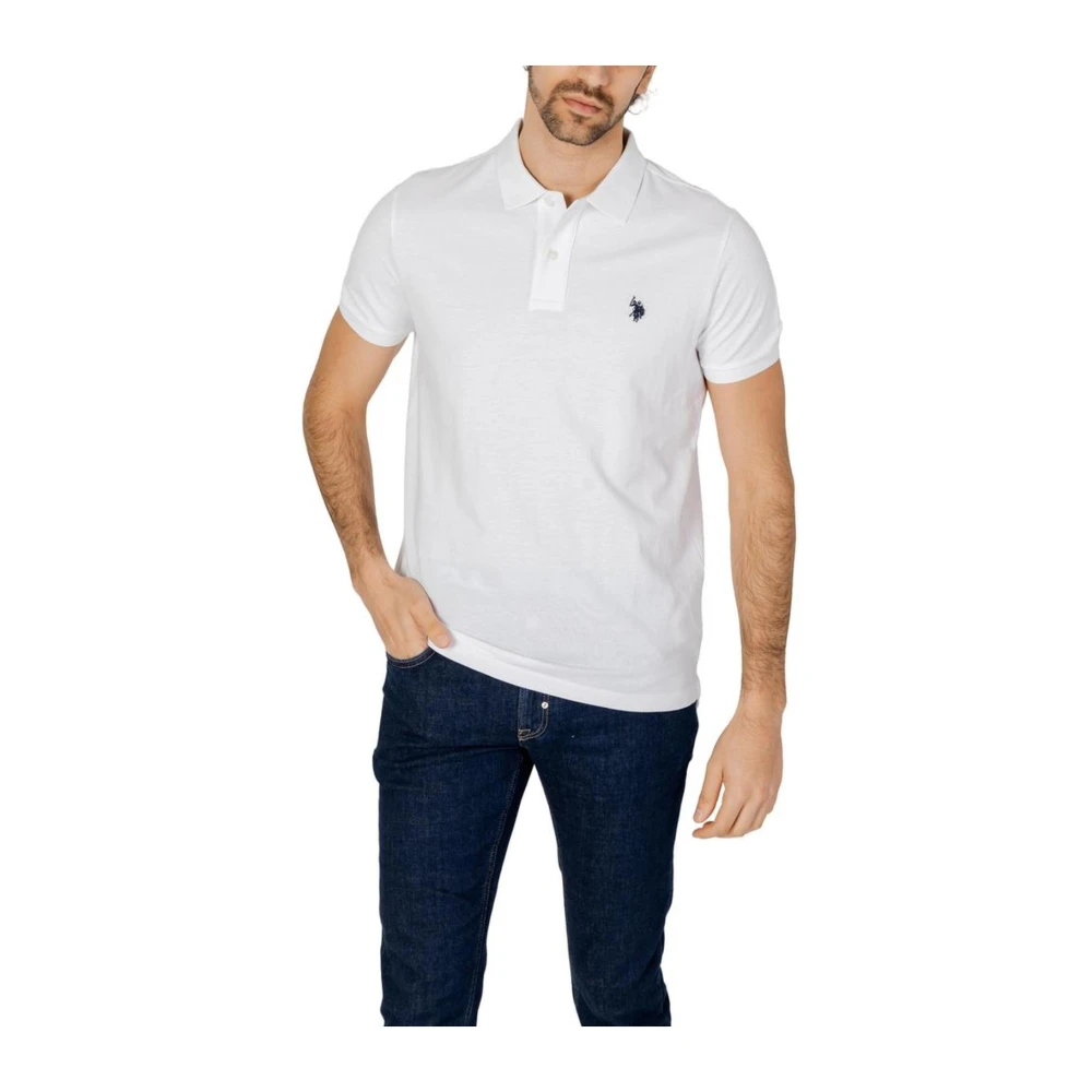 U.s. Polo Assn. Witte Katoenen Poloshirt White Heren