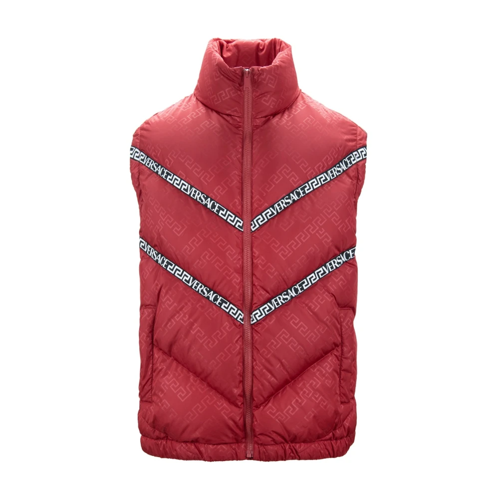 Versace Heren rits gewatteerde jas Red Heren