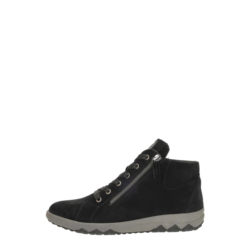 Waldläufer H-Teresa Veterschoenen Hoog Dames Schoenen Zwart