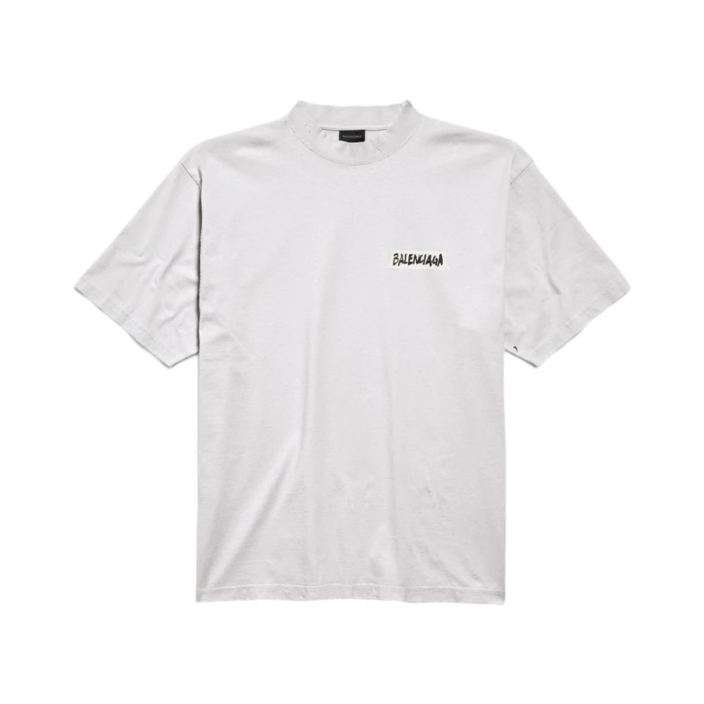 Balenciaga Men's White T-Shirts, M, Masking Tape T-Shirt