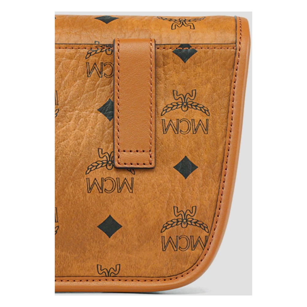 MCM Aren Messenger Tas in Visetos Brown Dames