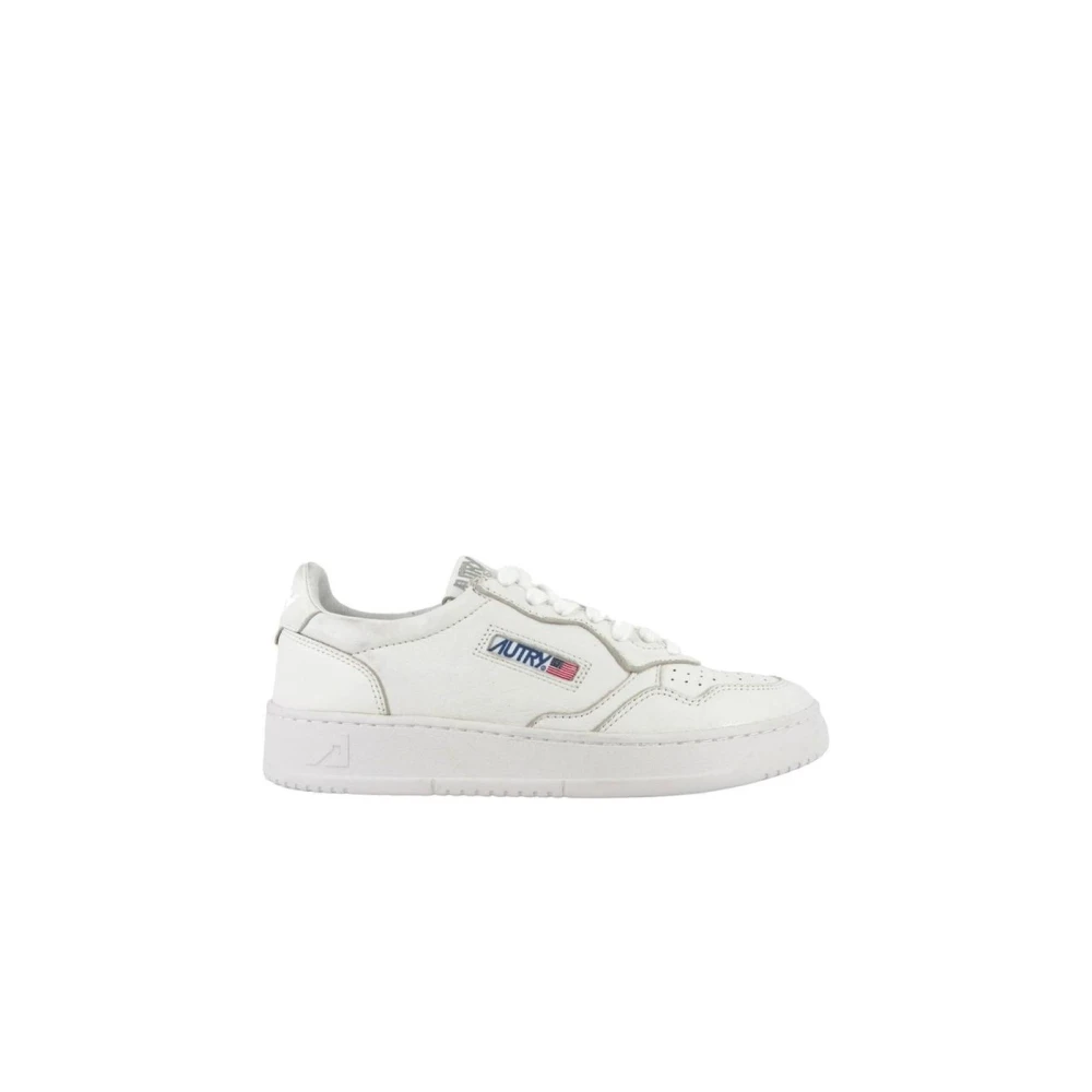 Autry Women's White Leather Low Top Sneakers