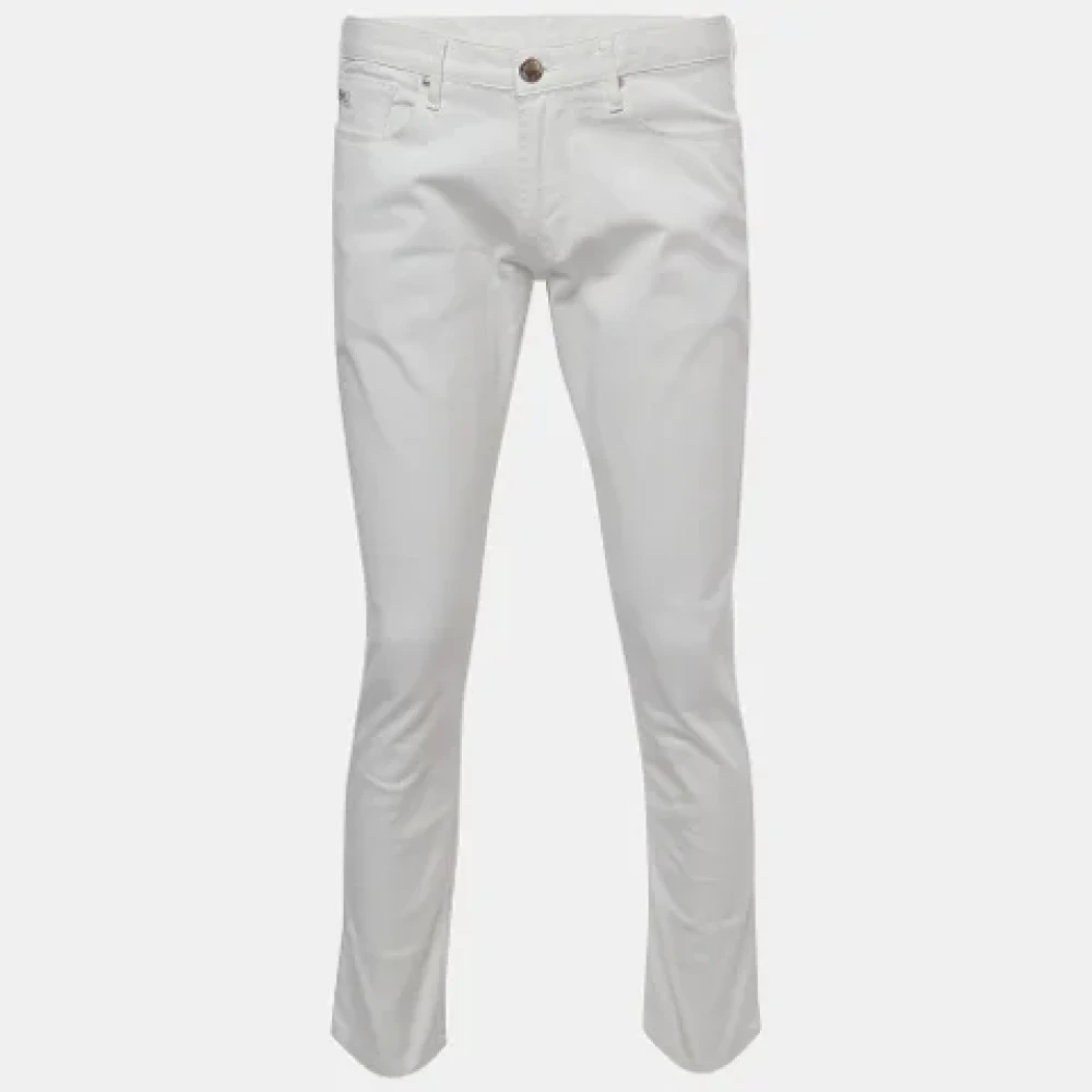 Armani Pre-owned Cotton jeans White Dames
