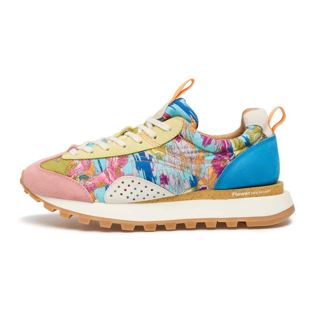 Flower Mountain Suede and fabric sneakers NEW Asuka Woman Dames Schoenen Veelkleurig Multicolor