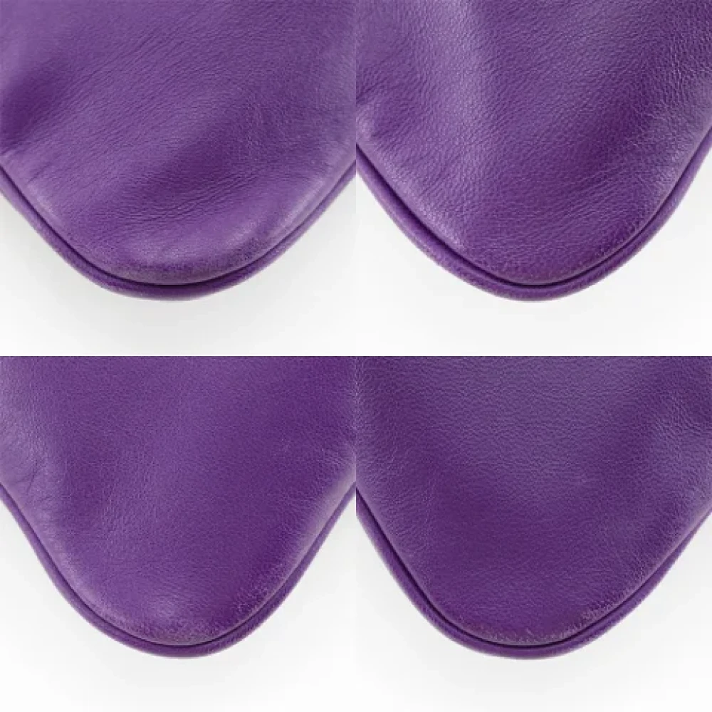 Hermès Vintage Pre-owned Leather crossbody-bags Purple Dames