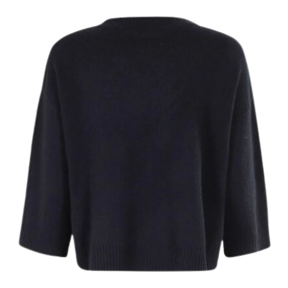 Max Mara Weekend Zwarte Kasjmier Oversized Trui Black Dames