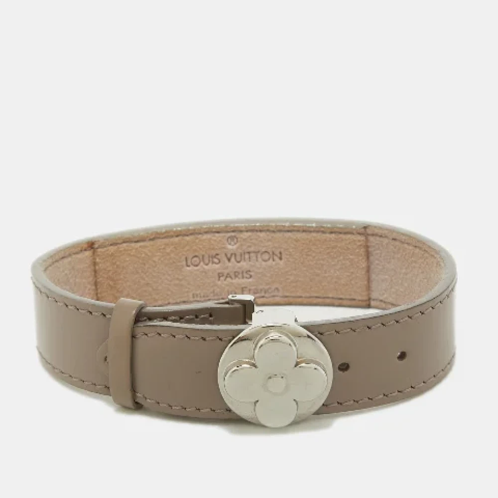 Louis Vuitton Vintage Pre-owned Leather belts Gray Dames