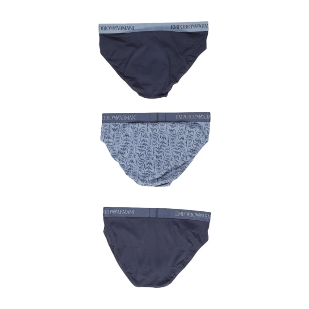 Emporio Armani Stijlvolle bedrukte herenondergoed Blue Heren