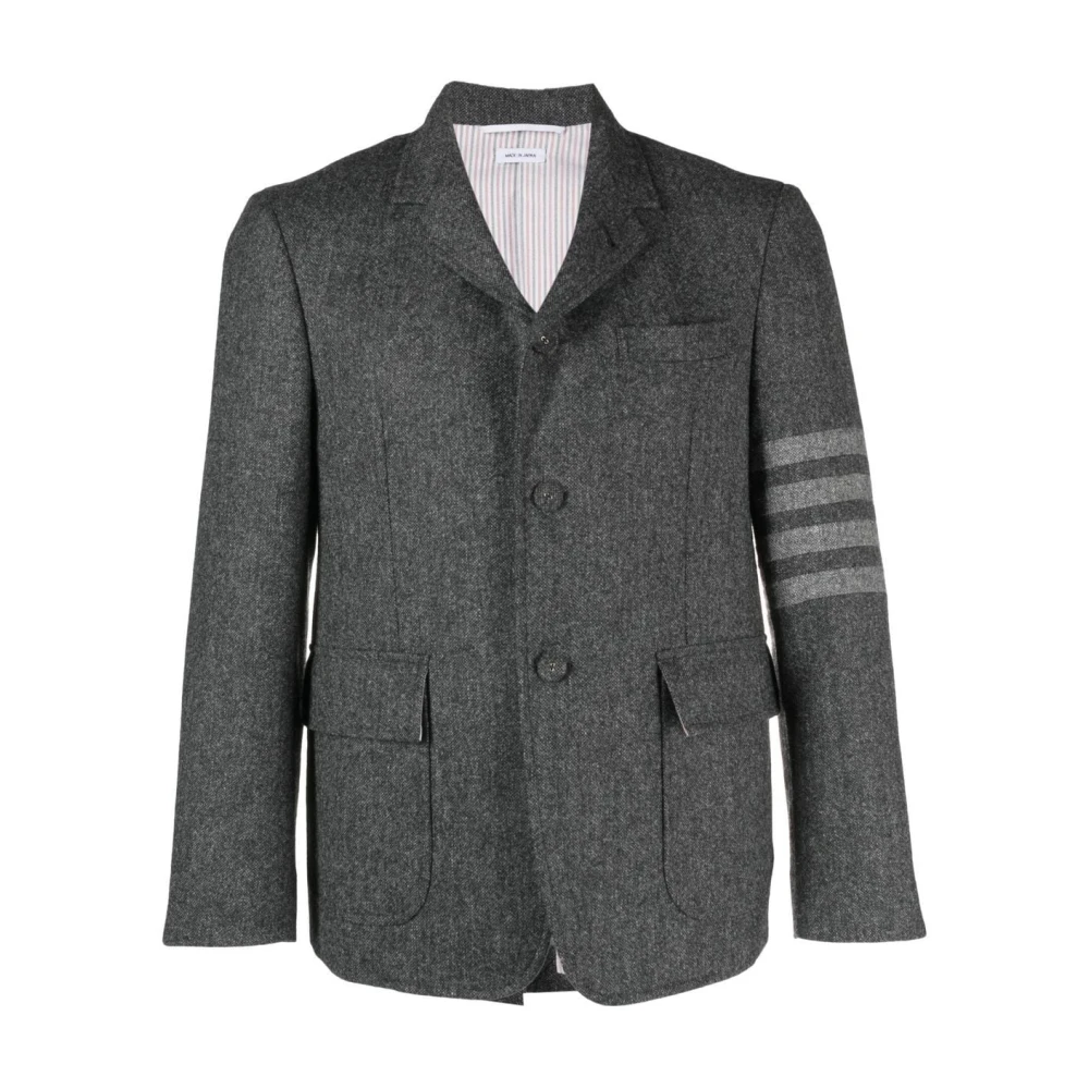 Thom Browne Grå Randig Blazer Gray, Herr