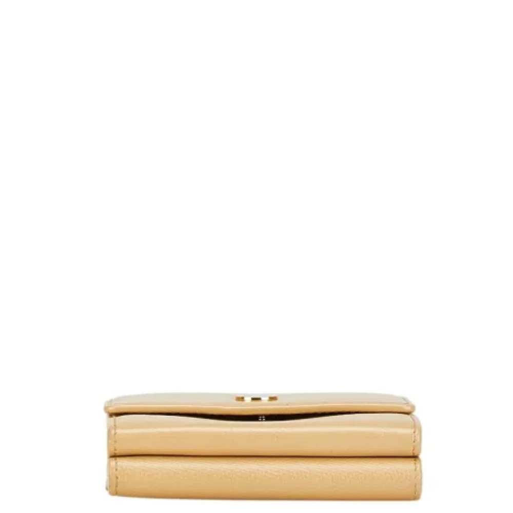 Chanel Vintage Pre-owned Leather wallets Beige Dames