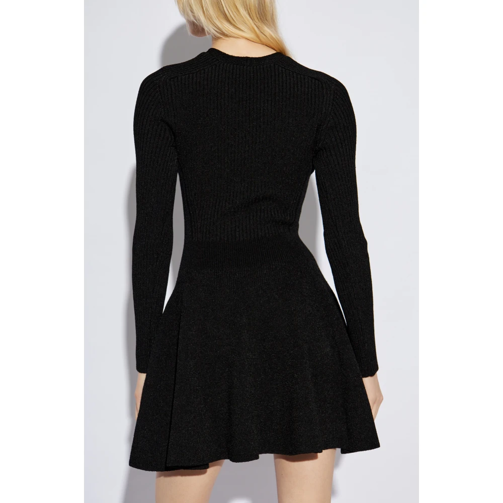 Balmain V-hals Jurk Black Dames