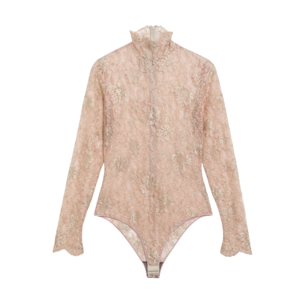 Valentino Garavani - Floral Lace Body - Tops - Damen - Beige - M - Image 2