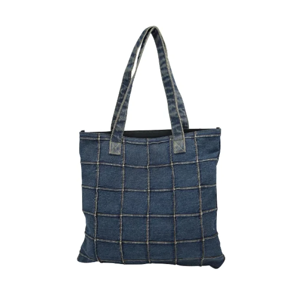Saint Laurent Vintage Tweedehands Tote Bags Blue Dames