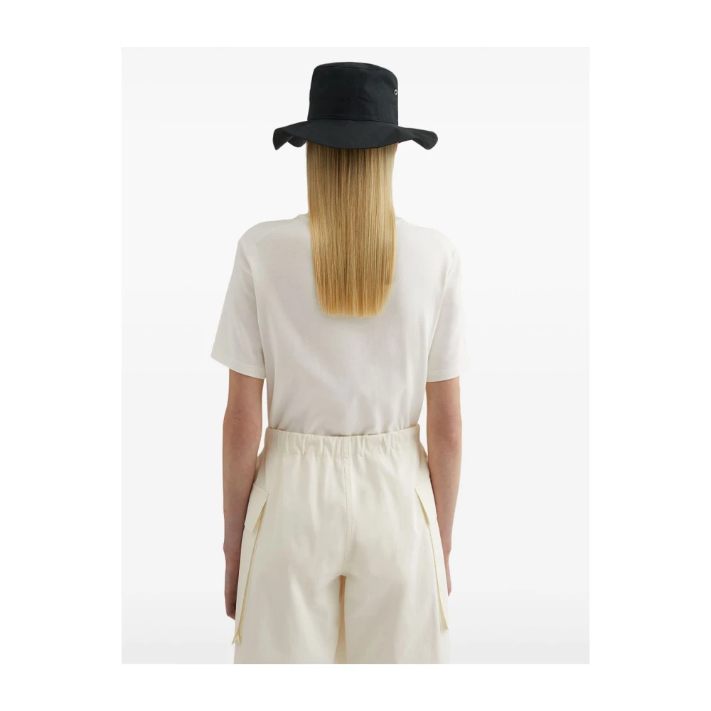 Jil Sander Witte Katoenen T-shirt en Polo Beige Dames