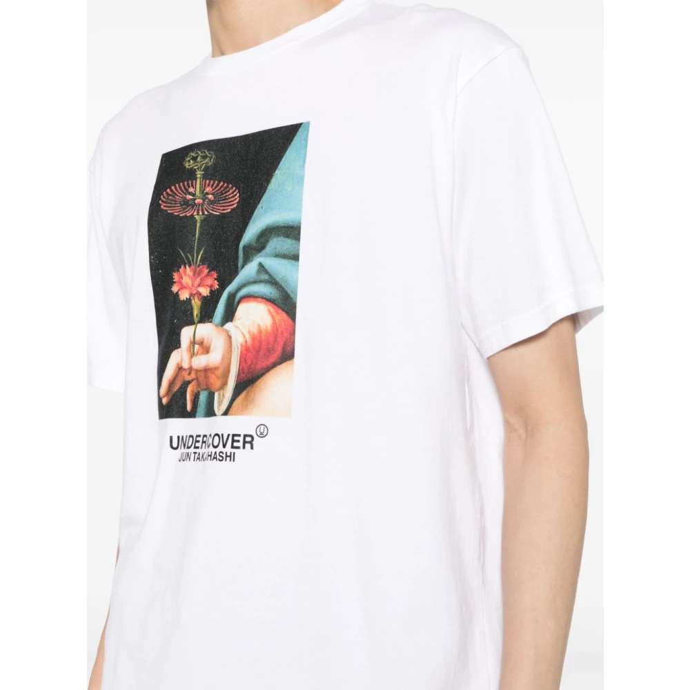Undercover Wit Katoenen T-shirt met Multicolor Print White Heren