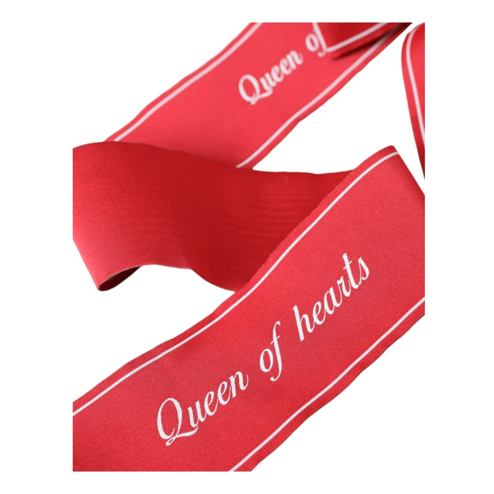 Dolce & Gabbana Rode Queen of Hearts Taille Riem Red Dames