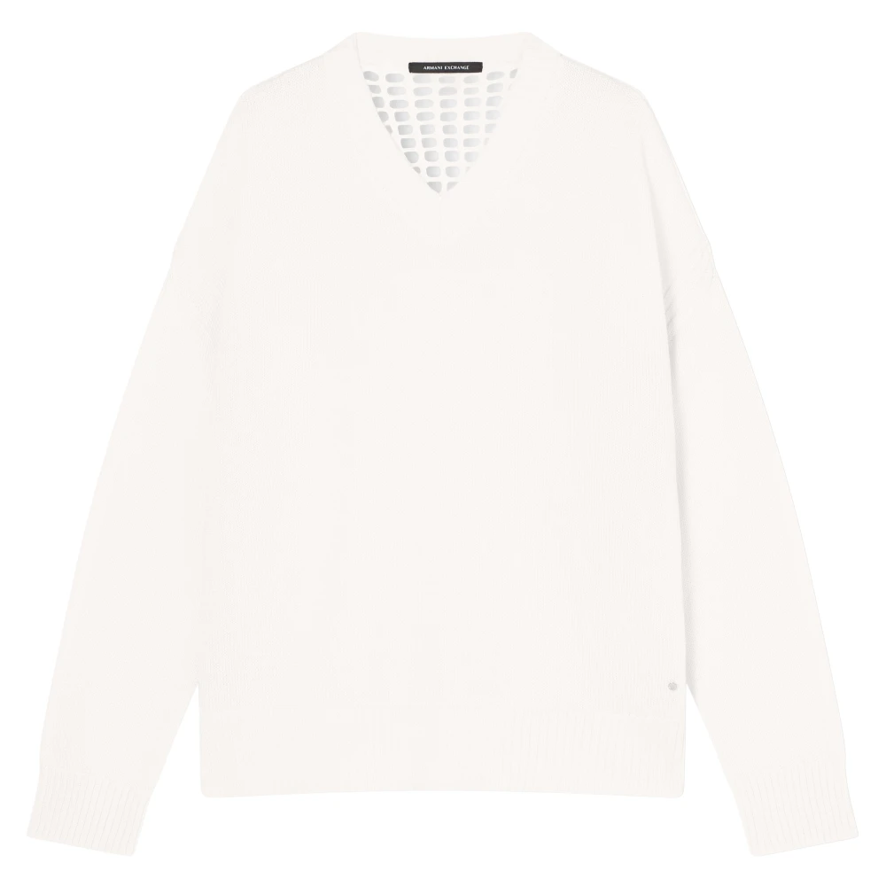 Armani Exchange Damen Weiß Strickwaren, Xsgröße: