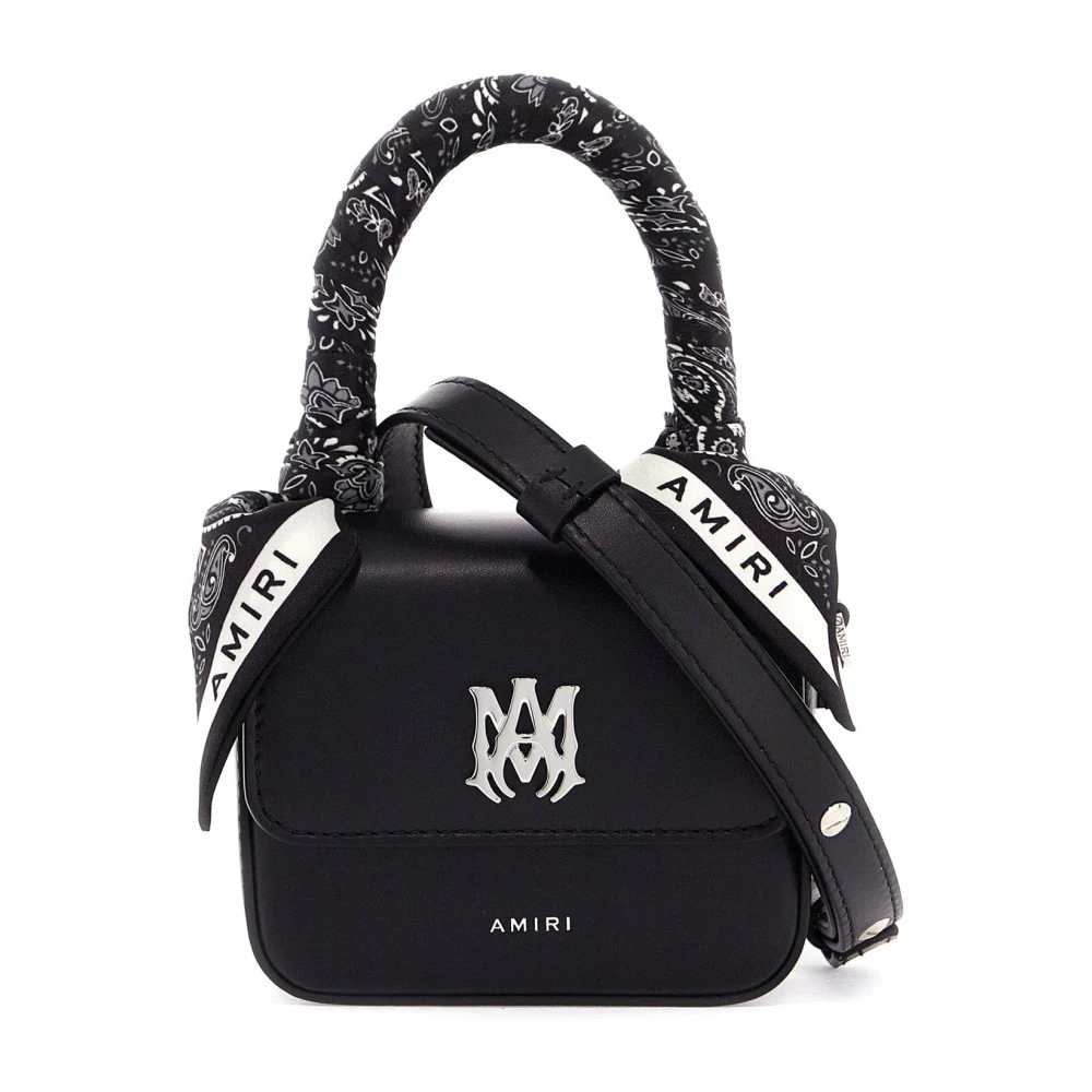 Amiri Nano Master Hand Leren Tas Black Dames