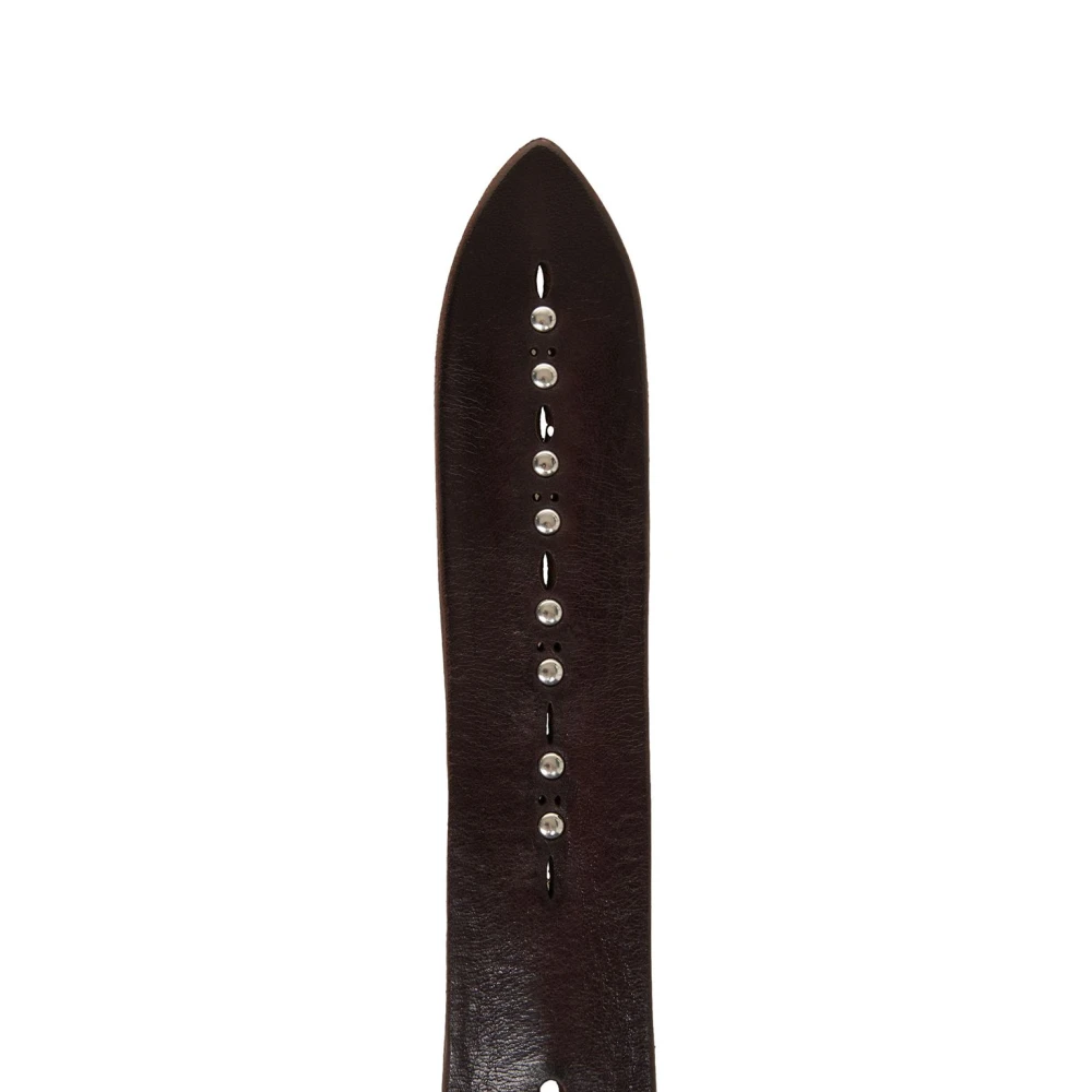 Orciani Bruine Western Riem met Metalen Details Brown Dames