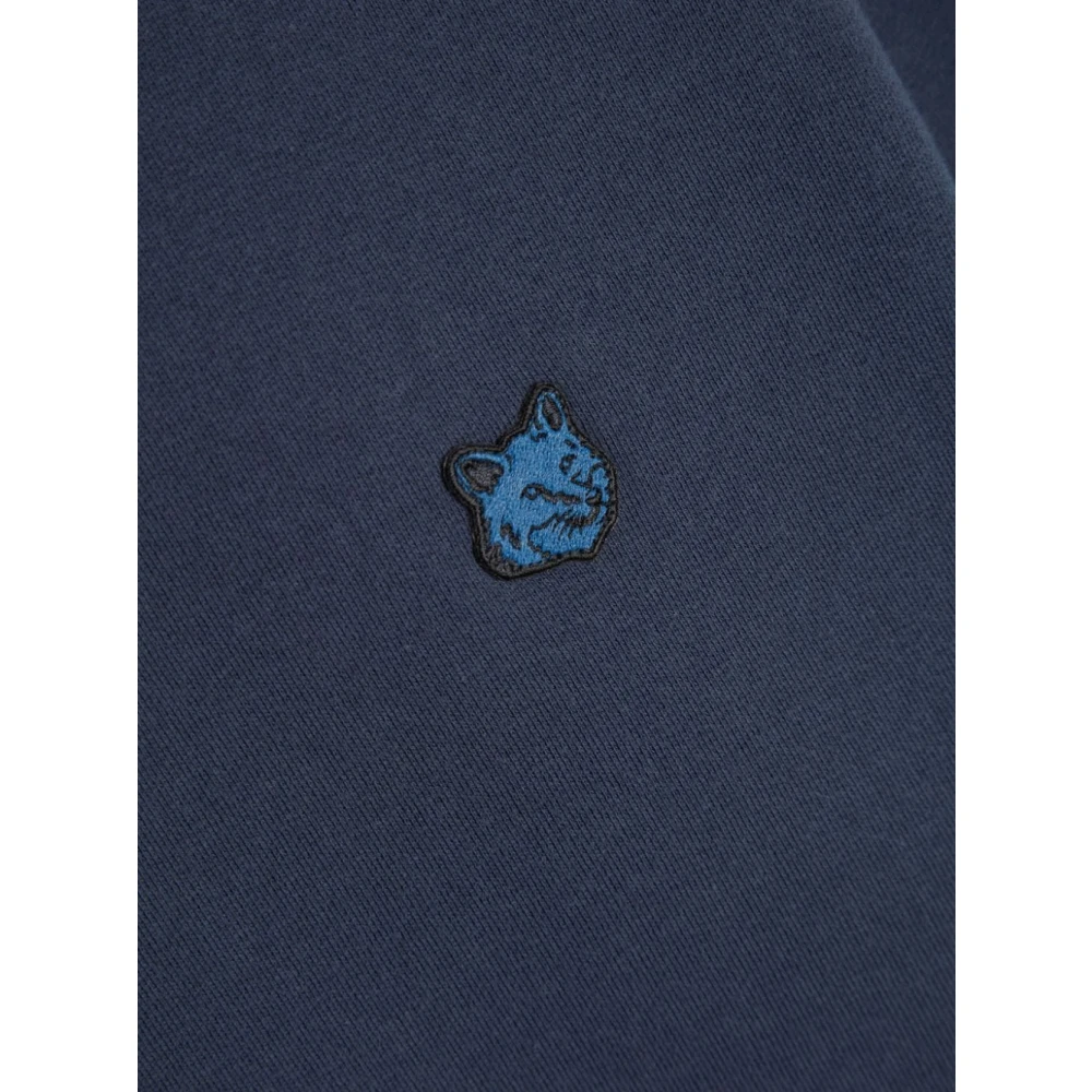 Maison Kitsuné Blauwe Logo Sweatshirt Blue Heren