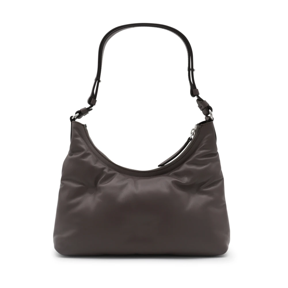 Maison Margiela Donkergrijze Leren Hobo Schoudertas Gray Dames