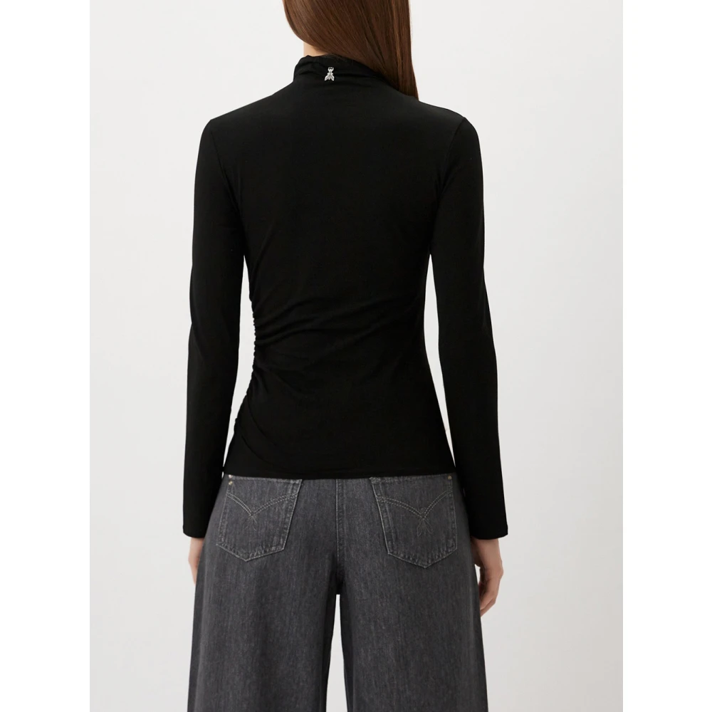 PATRIZIA PEPE Zwarte Cut Out Trui Black Dames