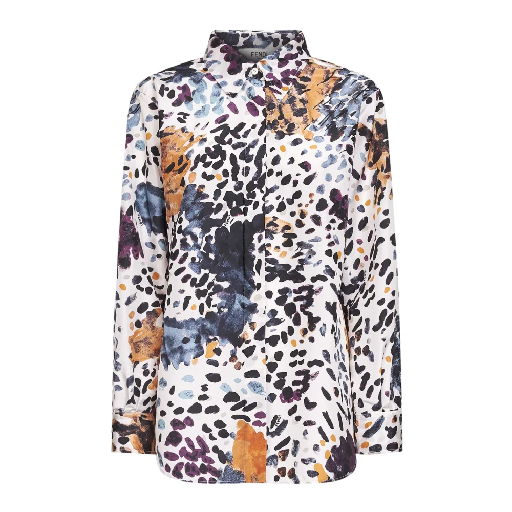 Fendi Women's Multicolor Shirts, S, Shirts White