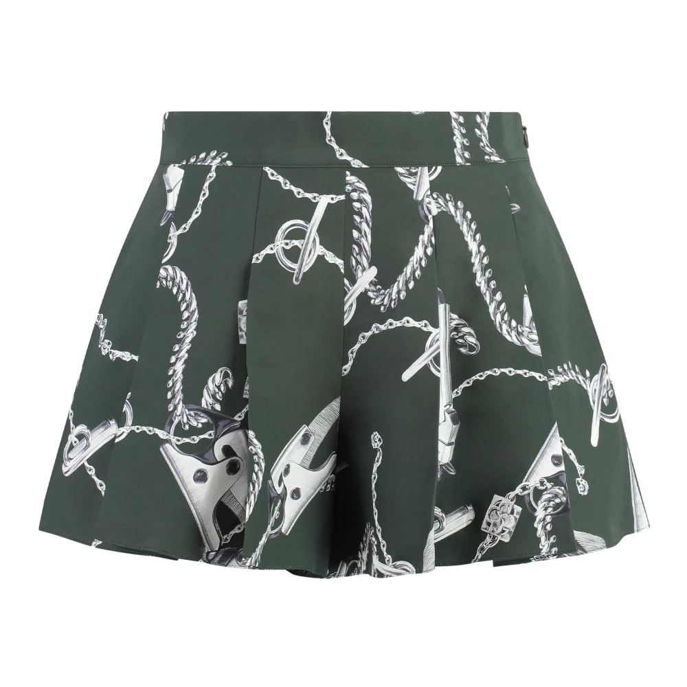 Burberry Ridder All-over motief stof shorts Green Dames